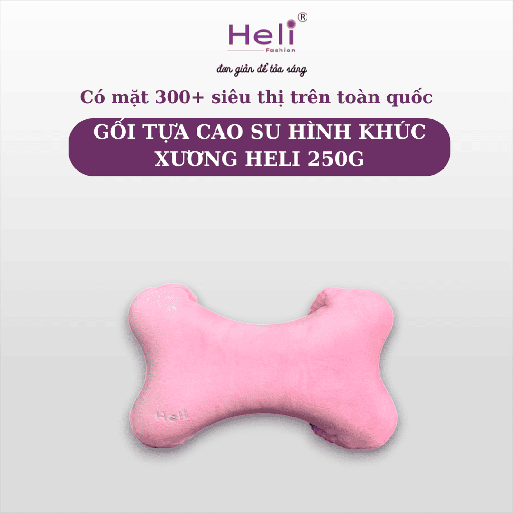 GỐI TỰA CAO SU HÌNH KHÚC XƯƠNG HELI 250G