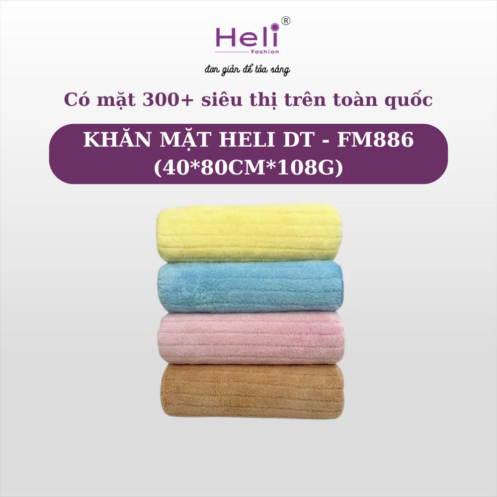 KHĂN MẶT HELI DT - FM886 (40*80CM*108G)