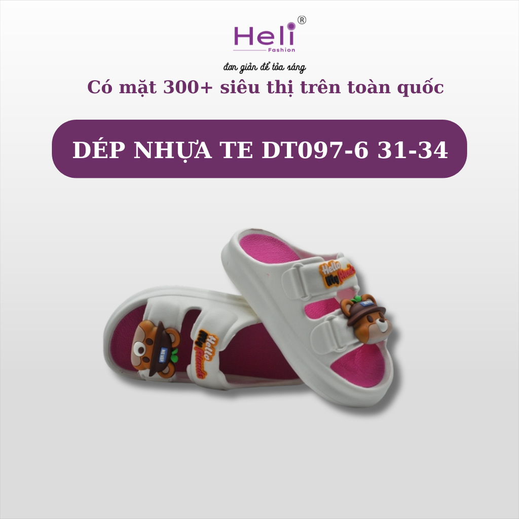 Dép nhựa TE DT097-6 31-34