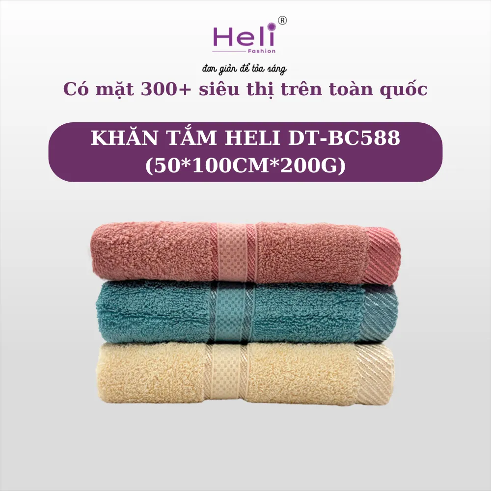 KHĂN TẮM  HELI DT-BC588 (50*100CM*200G)