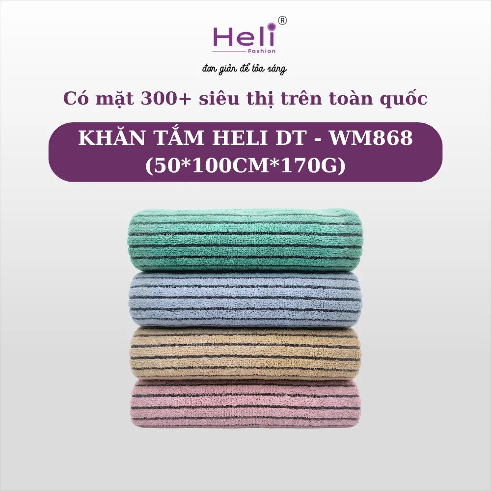 KHĂN TẮM HELI DT - WM868 (50*100CM*170G)