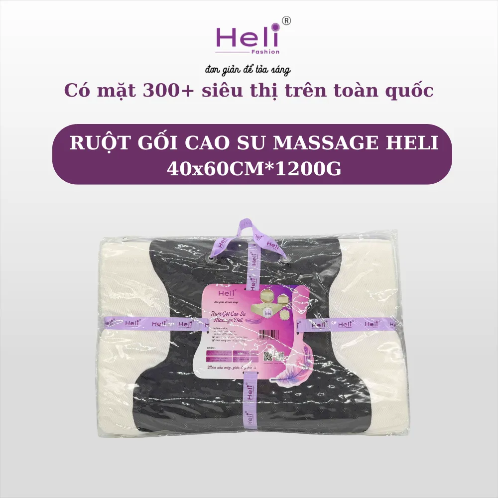 RUỘT GỐI CAO SU MASSAGE HELI 40x60CM*1200G