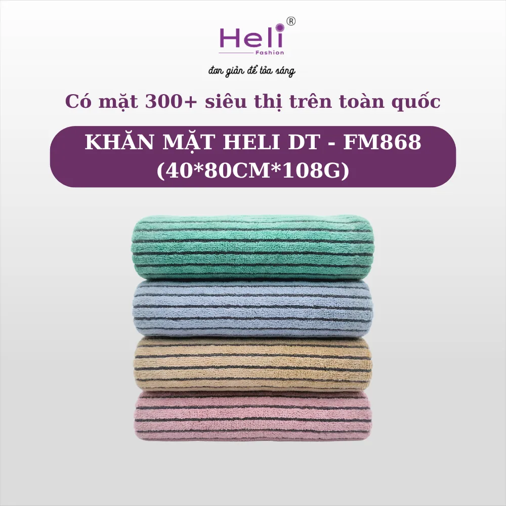 [8936175838365] KHĂN MẶT HELI DT - FM868 (40*80CM*108G)