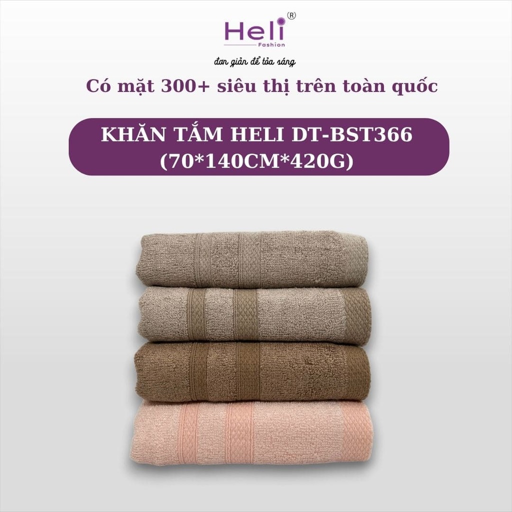 [8936175839034] KHĂN TẮM HELI DT-BST366 (70*140CM*420G)
