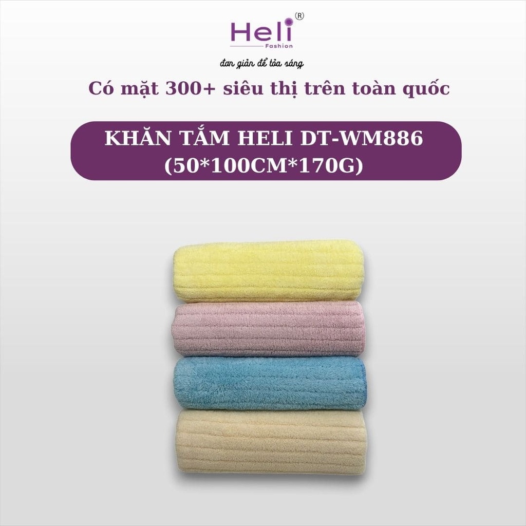 [8936175842119] KHĂN TẮM HELI DT - WM886 (50*100CM*170G)
