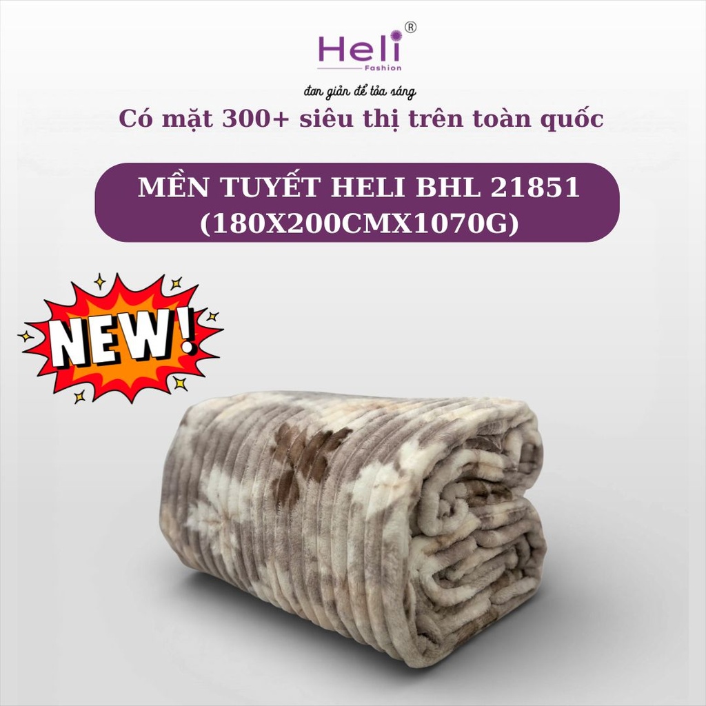 [8936175841174] MỀN TUYẾT HELI BHL 21851 (180X200CMX1070G)