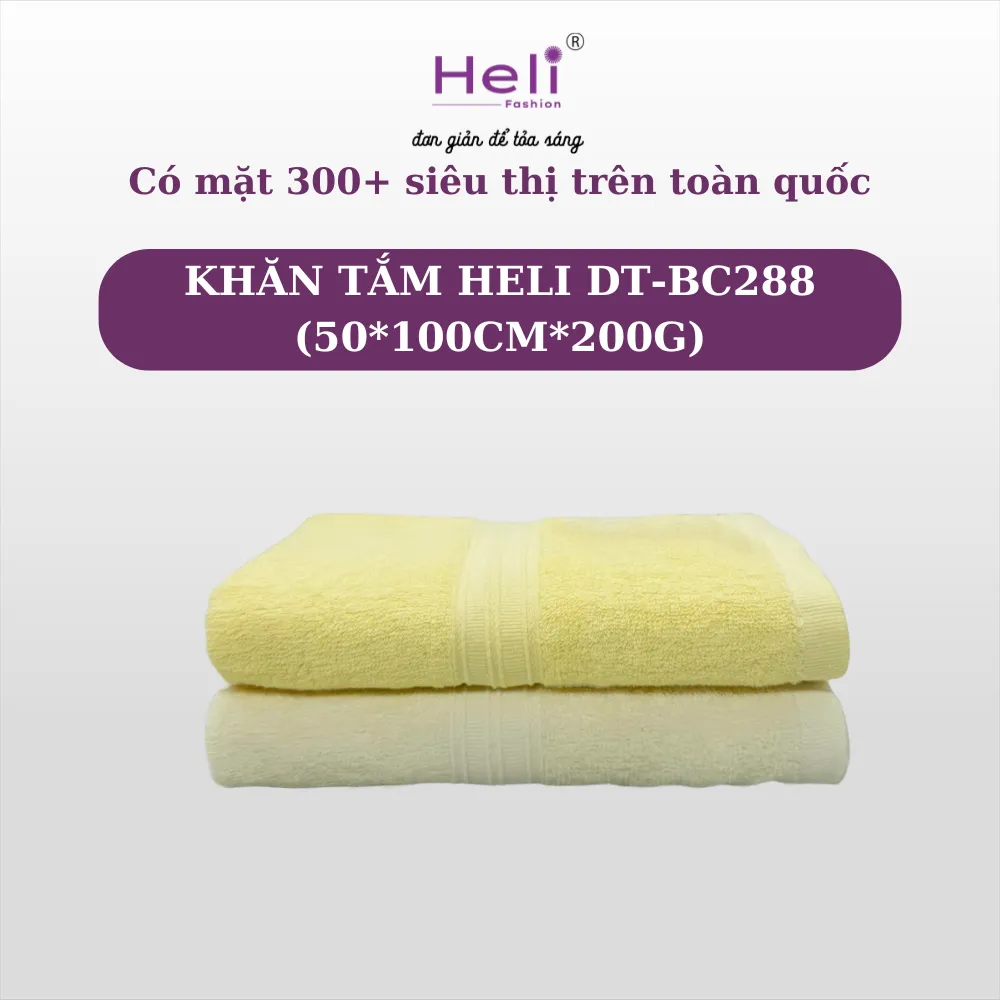 [8936175835692] KHĂN TẮM HELI DT-BC288 (50*100CM*200G)
